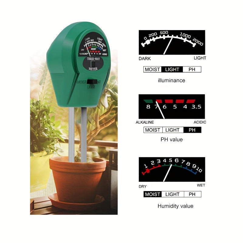 3-in-1 High-Precision Soil pH and Moisture Meter-4