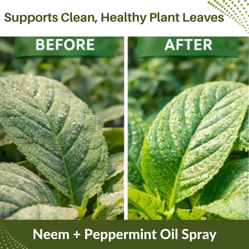 Neem & Peppermint Plant Spray for Garden, Vegetables & Indoor Plants – Botanical Leaf Care Mist, Supports Clean Healthy Leaves, Ready-to-Use Garden Spray for Fruits, Herbs & Houseplants-3