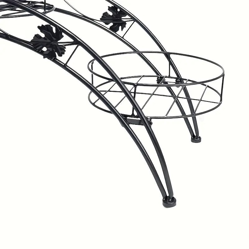 Arched Iron Plant Stand Flower Pot Holder-3